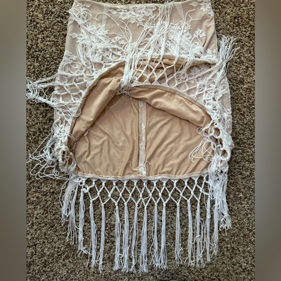 Majorelle Revolve Filaree Fringe Skirt in Ivory - Picture 6 of 13